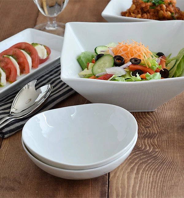 ボウル おしゃれ EASTオリジナル まゆ型中鉢 ホワイト（STUDIO BASIC）