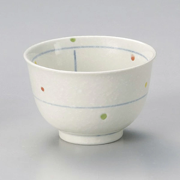 三彩水玉4.3多用丼 約12.5cm 白系 和食器 小丼
