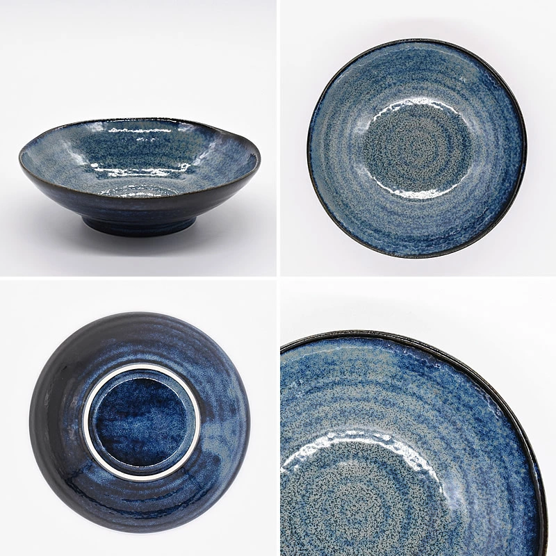 中鉢 窯変ネイビー5.5浅鉢 煮物鉢 モダン 美濃焼