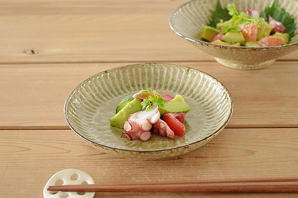 窯変ビードロしのぎ5.0取り皿 ケーキ皿 モダン 中皿 美濃焼